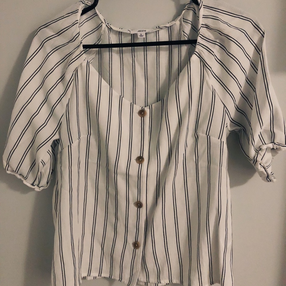 White Striped Top